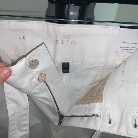 White House Black Market High-Rise Slim Crop Jeans With Removable Belt –– NWT - Picture 7 of 14